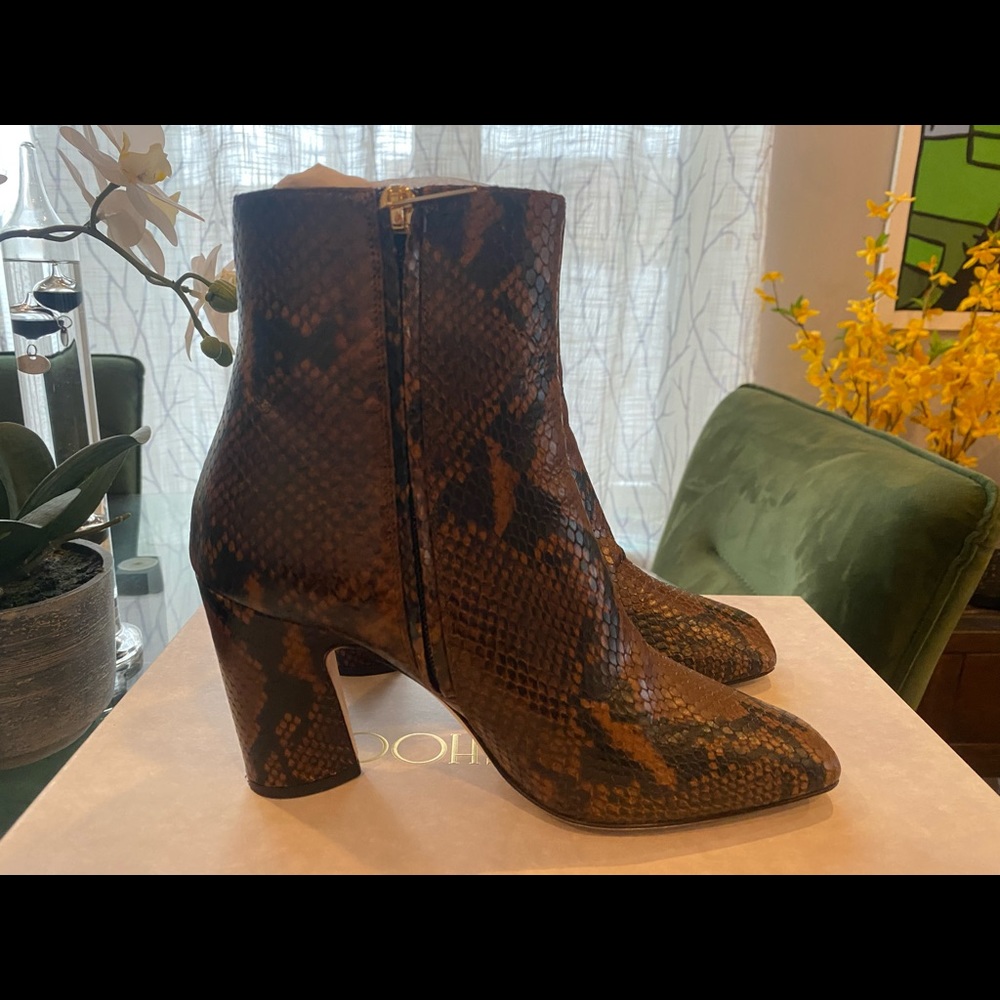 Jimmy Choo Snake Print Booties